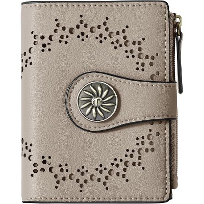 Acoinel Leather Wallets with Zipper Coin Pocket for Women