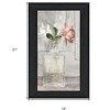 HomeRoots Cottage Peach Rose Black Framed Print Wall Art - 3 of 4