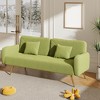 Home Theater Seating Modern Double Sofa With Adjustable Split Backrest 2 Throw Pillows Sofa Couches Upholstery Loveseat Sofa - 2 of 4
