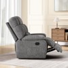 FURNIinspire Sofas Upholstered Rocker Recliner Sofas with Side Pocket, Ergonomic 110°-160°Adjustable Recliner Sofas, Gray,39"*36"*42" - 3 of 4