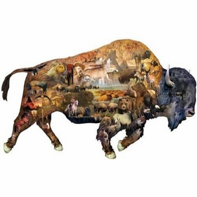 Sunsout Prairie Dweller 1000 pc Special Shape  Jigsaw Puzzle 95496