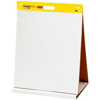 Post It Tabletop Easel, 20 x 23 Inches, Unruled, White, 20 Sheets, Pack of 6