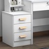 TIRAMISUBEST Fashion Vanity Desk with Mirror and Lights, Vanity Set with Cushioned Stool, Makeup Vanity Table with 4 Drawers and Open Shelves - 4 of 4