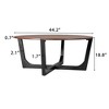 ChicFurnit Coffee Table Acacia Solid Wood Design with Modern Brown and Black Color for Living Room, Brown, 47.2"*47"*5.25" - 3 of 3