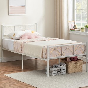 Whizmax Metal Bed Frame with Headborad & Footboard,No Box Spring Needed - 1 of 4