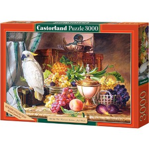 3000 Piece Jigsaw Puzzles, Still Life With Fruit and a Cockatoo, Josef Schuster, Adult Puzzles, Castorland C-300143-2 - 1 of 4