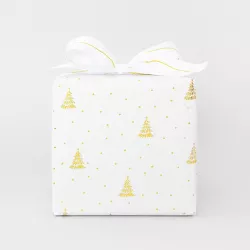 30 sq ft Gold Tree on White Gift Wrap - Sugar Paper™ + Target