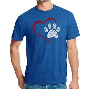 LA Pop Art Paw Heart - Men's Premium Blend Word Art T-Shirt - 1 of 4