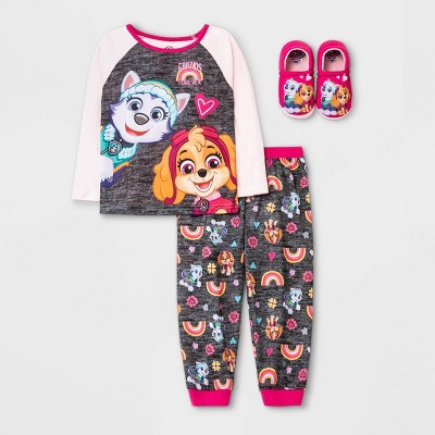 Toddler Girls' PAW Patrol Pajama Set - Pink/Charcoal Gray