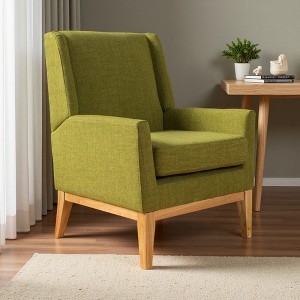 Fabric Mid-Century Modern Accent Chair with Padded Cushion - 1 of 4