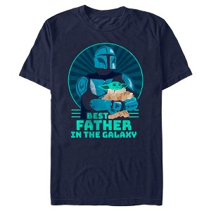 Men's Star Wars The Mandalorian Father's Day Best Father in the Galaxy T-Shirt - 1 of 4