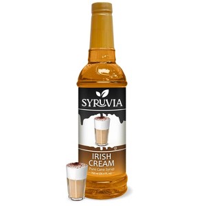Syruvia Irish Cream Syrup - 25.4 fl oz. Premium Flavoring Syrup For Coffee - 1 of 4