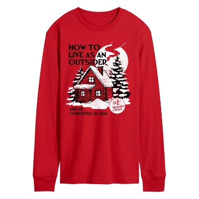 Men's - Instant Message - How To Live As An Outsider- Men's Long Sleeve Graphic T-Shirt Long Sleeve Graphic T-Shirt