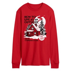 Men's - Instant Message - How To Live As An Outsider- Men's Long Sleeve Graphic T-Shirt Long Sleeve Graphic T-Shirt - 1 of 3