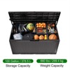Sersper 100 Gallon Large Resin Deck Box Outdoor Storage Boxes for Patio Furniture,Garden Tools and Pool Supplies-Waterproof,Lockable,Black - 3 of 4