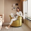 KWPZQEB Swivel Barrel Chair, Modern Accent Chair Comfy Armchair with Gold Metal Legs, Upholstered Reading Chair for Living Room Bedroom - 2 of 4