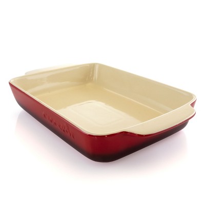 Crock Pot Artisan 13 in. Enameled Cast Iron Lasagna Pan in Scarlet Red