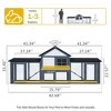 Garvee 82'' Wooden Pet House with Double Side Runs, Weatherproof Roof, Removable Tray, Ramps for Small Animals - 2 of 4