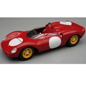 Ferrari 206 Dino SP "Press Version SEFAC" (1965) Red with Blank Number Graphics "Mythos Series" 1/18 Model Car by Tecnomodel - 1 of 3