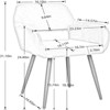 SKRAN Faux Fur Vanity Chair, Elegant Furry Makeup Desk Chairs, Modern Comfy Armchair with Wood Look Metal Legs in Bedroom Living Room (Black) - 3 of 4