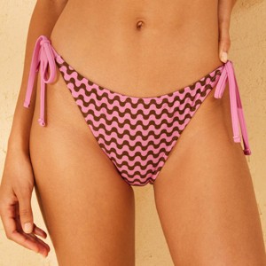 Women's Low-Rise Tricot High Leg Cheeky Side-Tie Bikini Bottom - Wild Fable™ - 1 of 4