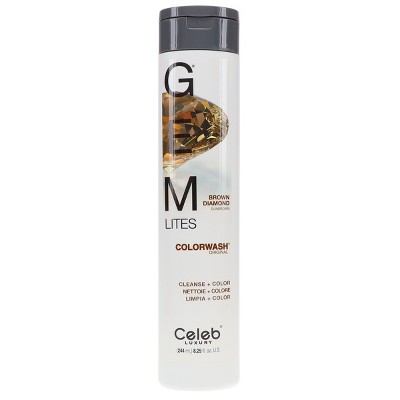 Celeb Luxury Gem Lites Brown Diamond Sunbrown Colorwash Shampoo 8.25 oz