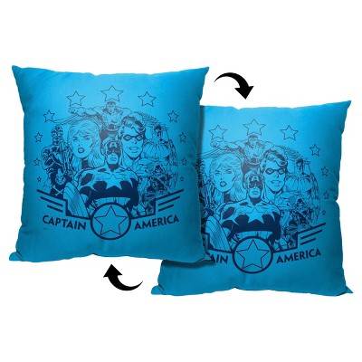 Marvel Captain America Stars And Shields Throw Pillow 18x18 Inches