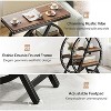 25.59 Inches 3-Tier Narrow End Table with Storage ¨C Engineered Wood Side Table Sofa Side Table with Black Frame, (Rustic Brown & Black) - 4 of 4