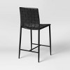 Wellfleet Woven Faux Leather Metal Base Counter Height Barstool - Threshold™ - 4 of 4