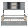 Full Size Wooden Daybed with 2 Drawers, All-in-One Cabinet and Shelf - 3 of 4