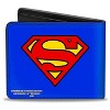 Mens Superman Symbol on Blue Vegan Leather Bi-Fold Wallet - 2 of 3