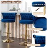 MOONMISS Swivel Bar Stools Set of 2 Adjustable Counter Height Chairs with Footrest for Kitchen, Dining Room - 3 of 4