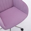 NicBex Office Chair Modern Height Adjustable Ergonomic Chair Computer Chair with 5 Casters and Silver Base for Office, Study, Bedroom, Lilac - 4 of 4