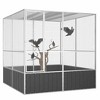 vidaXL Bird Cage Anthracite Galvanized Steel Large Bird Cage - Anthracite 43.7" x 42.1" x 83.3" - 2 of 4