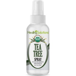 Healing Solutions Organic Tea Tree Spray - Water Infused with Tea Tree Essential Oil - Organic Tea Tree Oil - 2 oz Bottle Organic Mist Spray - 1 of 3