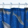 LunaLulinlk Kids Shark Shower Curtain with Hooks - 4 of 4