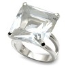 Slickblue Polished 925 Sterling Silver Ring with Clear & Amethyst CZ - Chic Solitaire Design, Women's Jewelry, Size 6-10 - 3 of 3