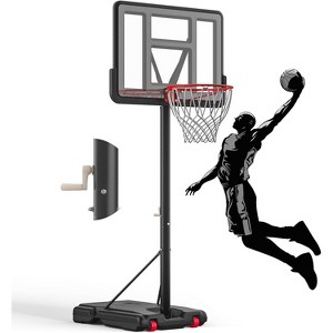 Portable Basketball Hoop, 4.76-10FT Adjustable Basketball Goal System, for Kids, Youth, and Adults in The Backyard, Driveway with PC Backboard - 1 of 4