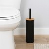 Evideco French Home Goods Modern Toilet Brush and Holder Set with Bamboo Lid - 2 of 4
