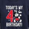 Girls' - Disney - Today's My 4th Birthday Graphic Long Sleeve Fleece Sweatshirt - 2 of 4