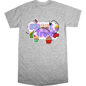 "Sweet Treats" Cupcake Stickers Women's Crew Neck Short Sleeve Night Shirt - 1 of 2