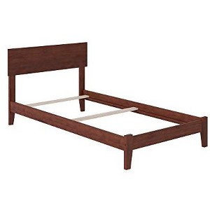 AFI Furnishings Orlando Twin Extra Long Traditional Bed with Open Footboard and Turbo Charger in Walnut - 1 of 4