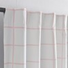 Urban Square Grid 100% Lined BackTab/Rod Pocket Blackout Window Curtain Panels White/Blush 42X84 Set - image 3 of 4