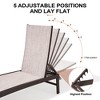 Crestlive Products 3 pcs Outdoor Aluminum Mesh Chaise Lounge Chairs and Side Table Set Sun Lounger with Adjustable Backrest - 4 of 4