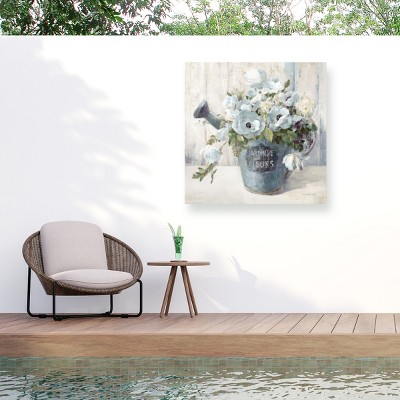 "Garden Blooms Ii Blue Crop" Outdoor Canvas