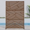Wooakway 72"H 47"W Outdoor Metal Garden Trellis Privacy Screen Lattice Panel Indoor Room Divider - 2 of 4