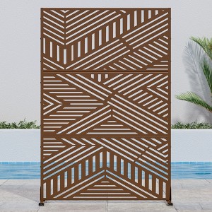 SpassWay 72"H 47"W Outdoor Metal Garden Trellis Privacy Screen Lattice Panel Indoor Room Divider - 1 of 4