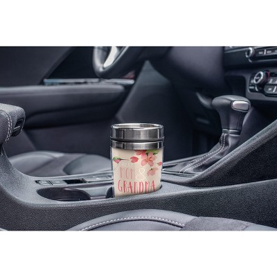 Elanze Designs Best Mom and Grandma Ever Pink 16 ounce Stainless Steel Travel Tumbler