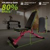 Vynxaria 880LBS Capacity Adjustable Weight Bench Heavy-Duty Steel, 7 Back Positions, Folding Design and Comfortable PU Leather - 4 of 4