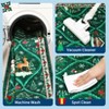 Christmas Area Rug, Xmas Theme Print Throw Carpet with Non Slip Backing, Low Pile Stain Resistant Floor Carpet for Living Room, Bedroom - 4 of 4
